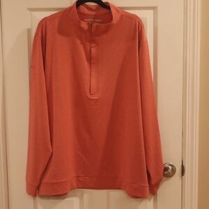 Matte Grey Mens 1/4 Zip Golf Pullover Scarlet Heather Long Sleeve XXL